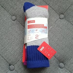Tru Fit Crew Socks 2pk Premium Wool Socks